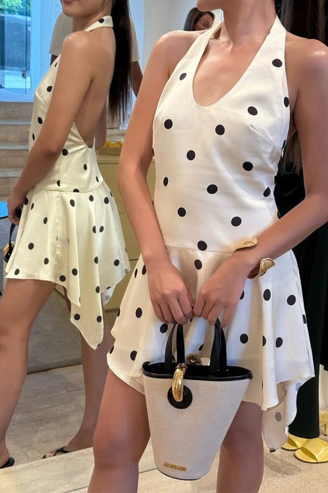Fl Polka Dots Dress with Premium Everyday Styling Boutique Fashion Style