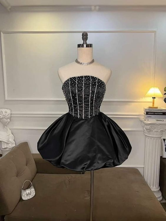 Vintage A-Line Satin Homecoming Dress 18th Birthday Outfits