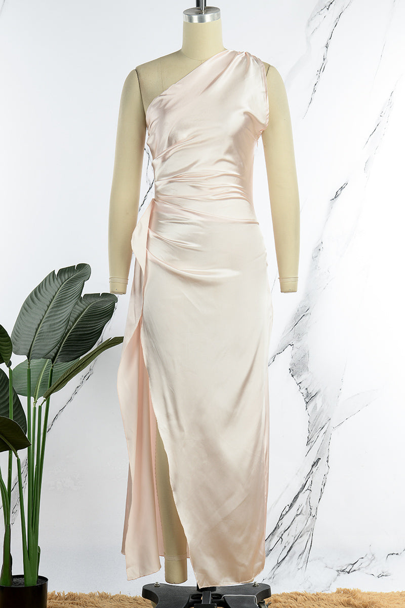 Sexy Formal Solid Backless Slit Oblique Collar Evening Dress Dresses - View 3 | VelvetHem