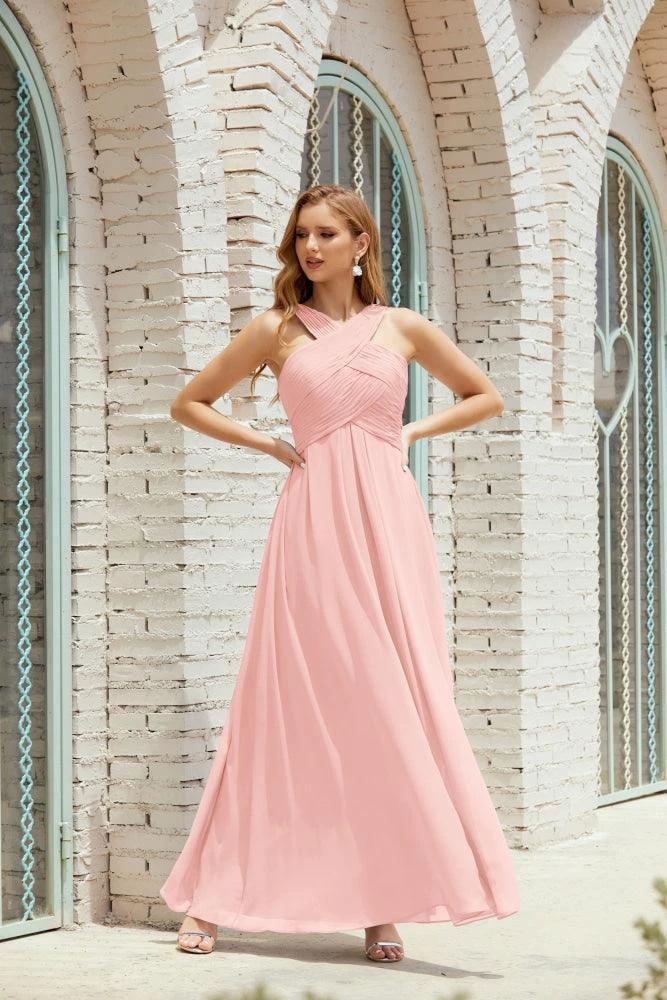 Halter Bridesmaid Dresses Formal Cocktail Prom Gown 28015 by numbersea