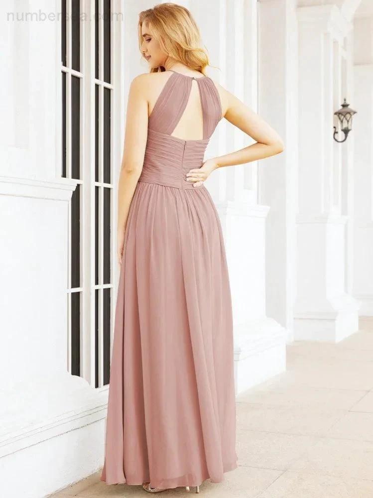 ZapDress Sleeveless Bridesmaid Dresses Long Prom Gown Zipper with Keyhole Back 28056 (ZD17040)