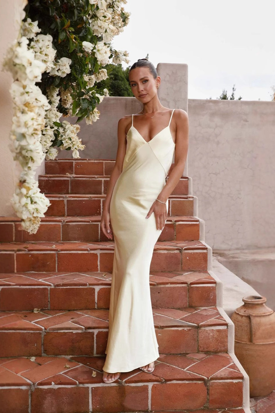 Backless Cami Silk Dress - View 3 | VelvetHem