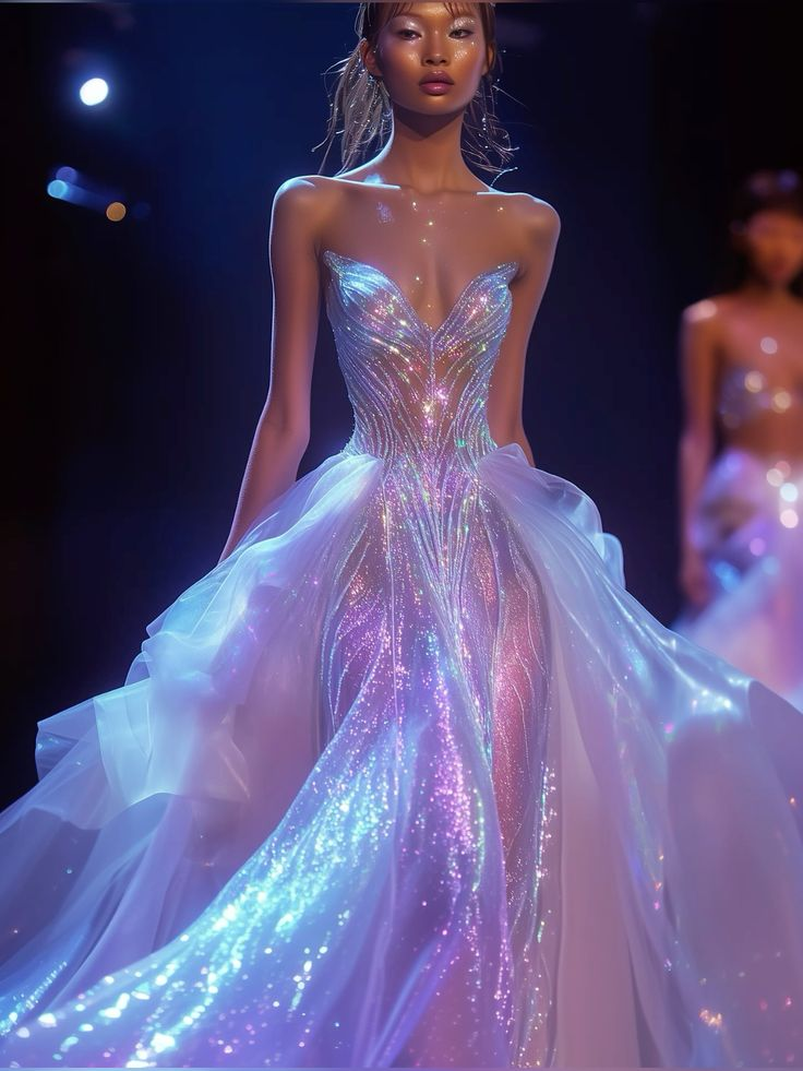 Dream Purple Chiffon Sequins Mermaid Prom Dress,Formal Evening Dress Party Dress - FashionDia
