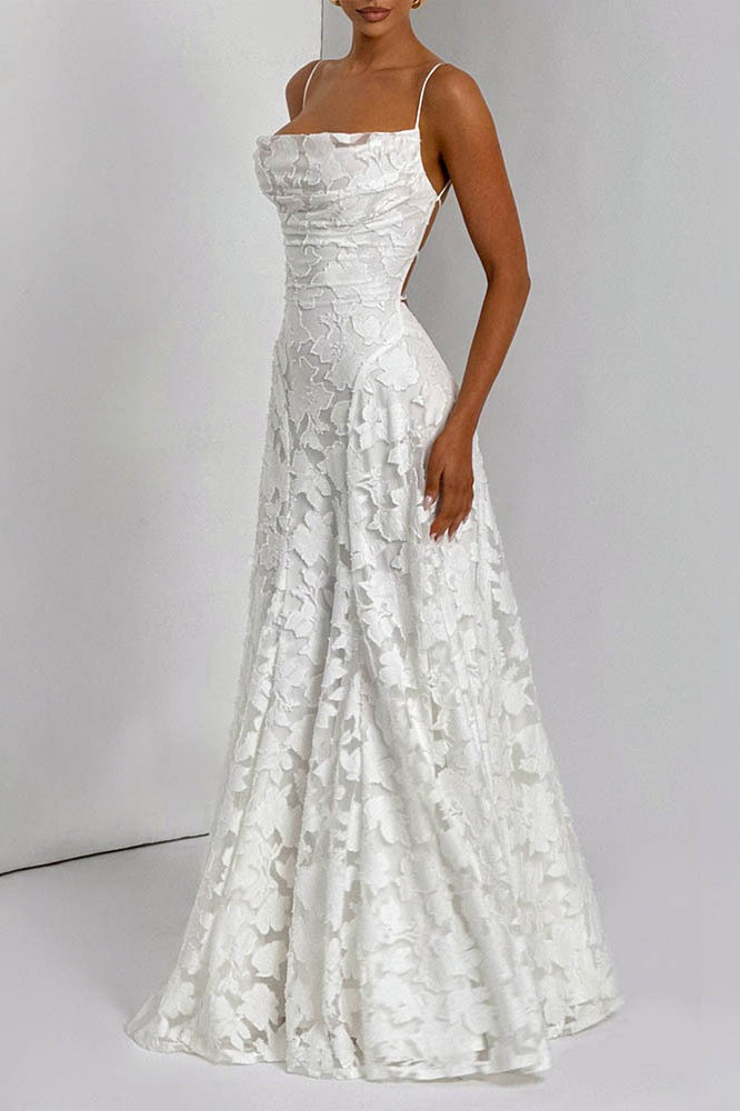 Backless Chiffon Maxi Dress