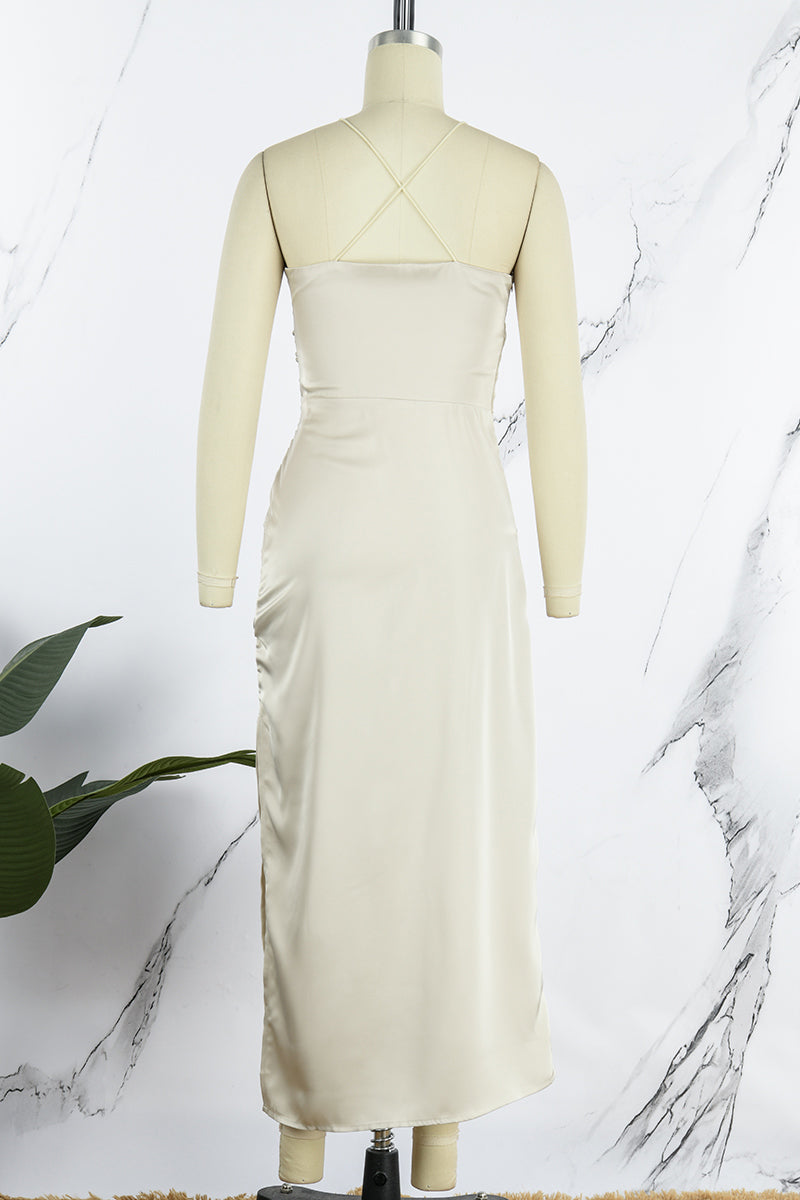 Sexy Simplicity Solid Backless V Neck Evening Dress Dresses(4 Colors) - View 11 | VelvetHem