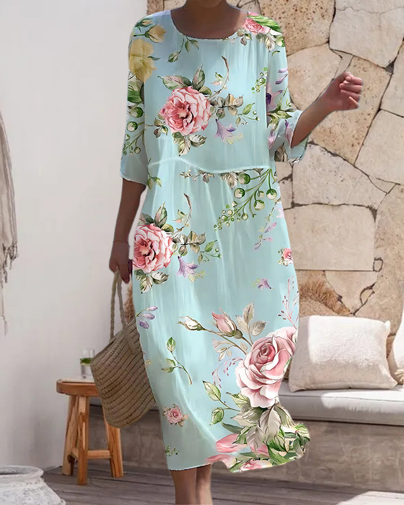 Rebecca Aesthetic Floral Belly Dress Everyday Luxe Edit