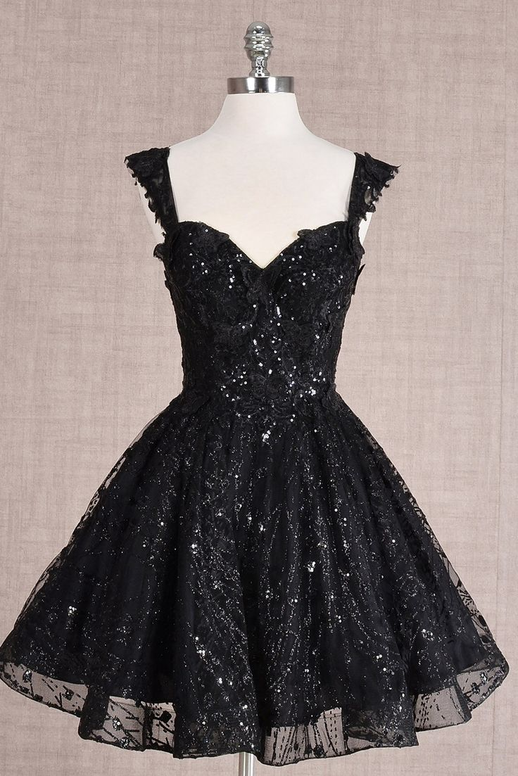 Pretty Gold Lace Butterfly Appliques Short Homecoming Dress Formal 20th Birthday Party Dress - View 7 | FashionDia