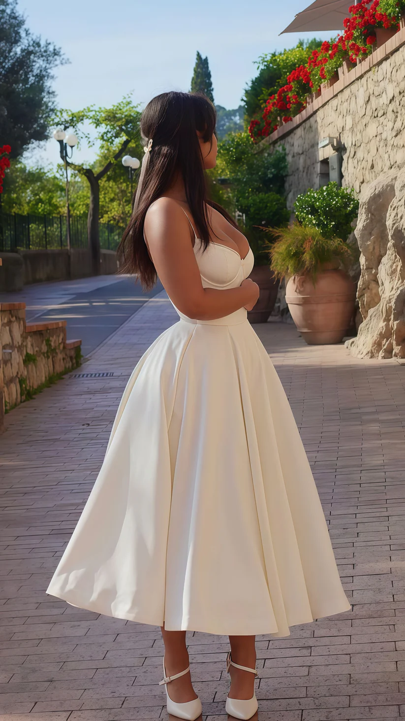 Elegant White Sweetheart A Line Party Prom Dress Spaghetti Straps Evening Gown