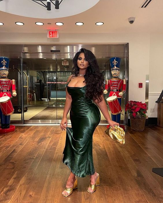Sexy Green Spaghetti Straps Prom Dress,Green Evening Dress