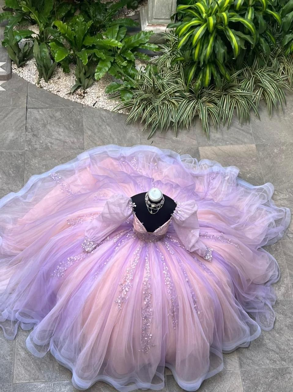 Vintage Tulle Ball Gown,Sweet 16 Dress,Princess Dress Y2353 - View 3 | VelvetHem
