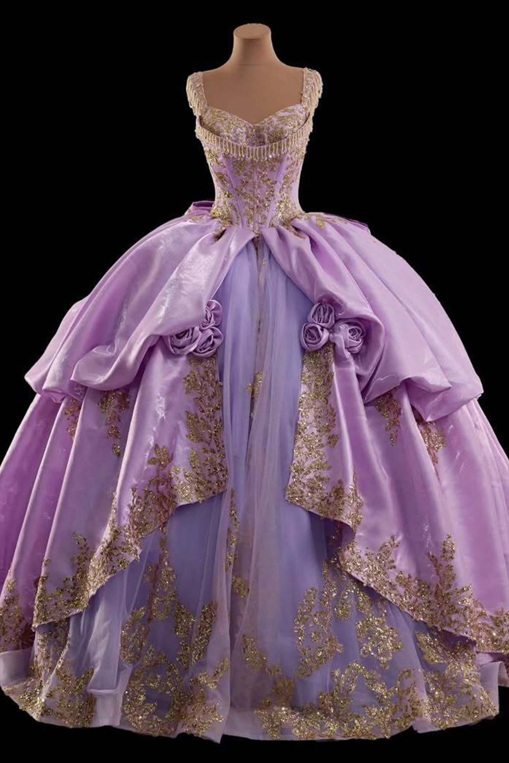 Retro Style A Line Sweetheart Purple Quinceanera Dress with Appliques Criss Cross Back - FashionDia