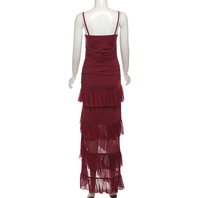 Ruffle Radiance Dress Red