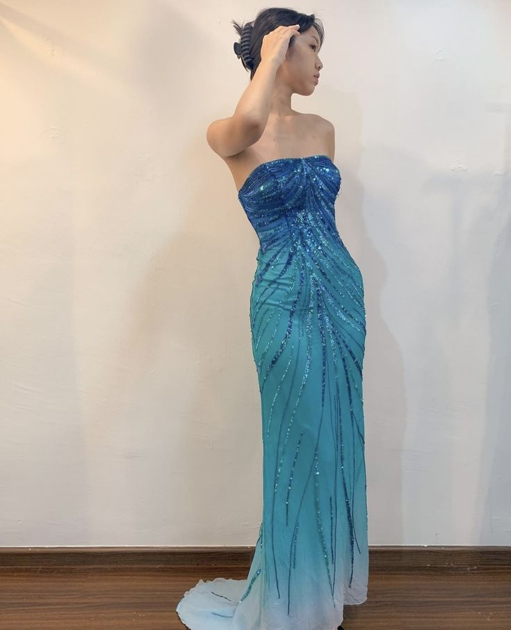Unique Ombre Chiffon Prom Dress Pretty Party Evening Dress