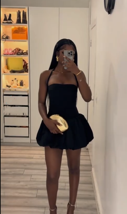 Sexy Black Halter Satin A-Line Short Party Dress Formal Graduation Homecoming Dress - View 5 | FashionDia