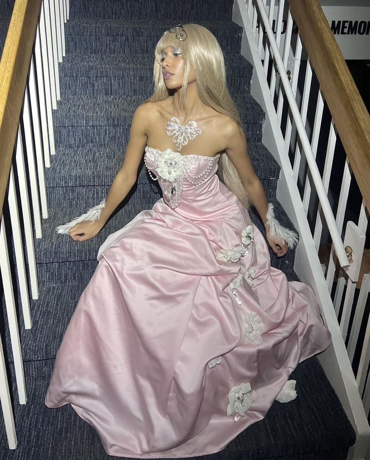 Sweet Pink A Line Prom Dress,Satin Pearls Ball Gown Evening Dress