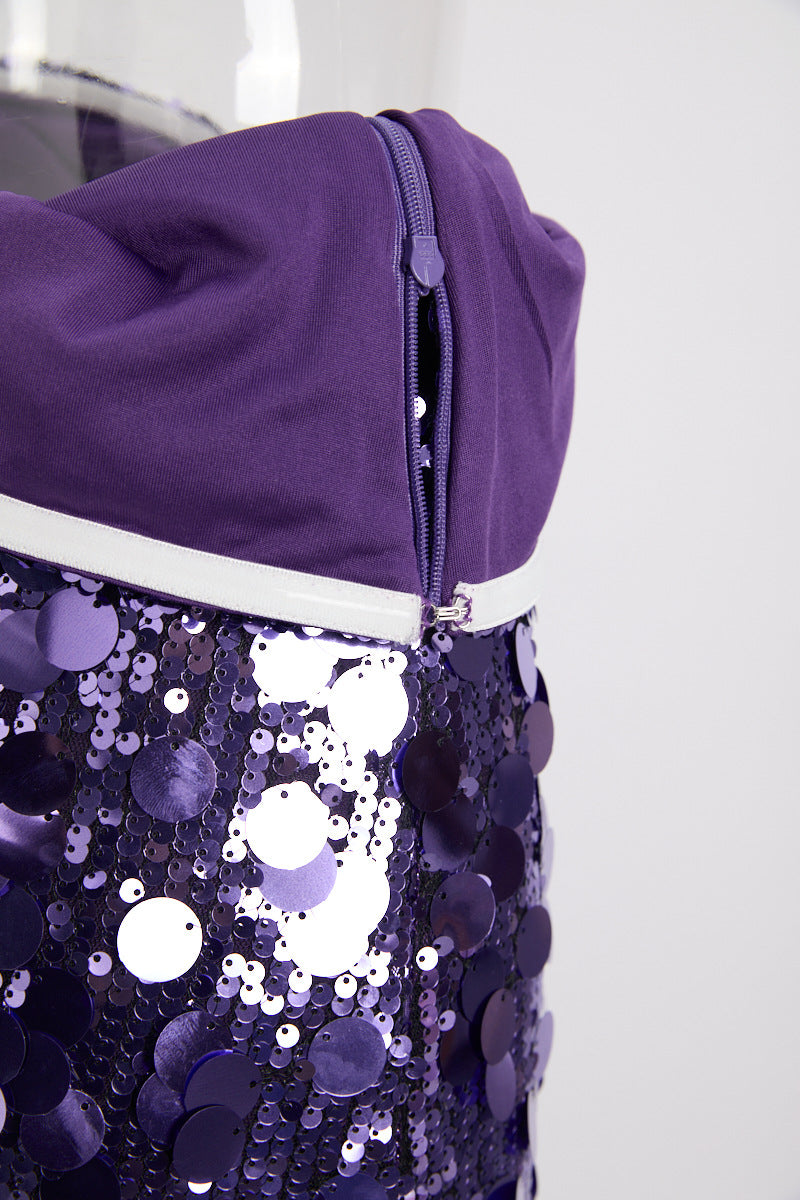 Sparkly Babe Midi Dress Purple