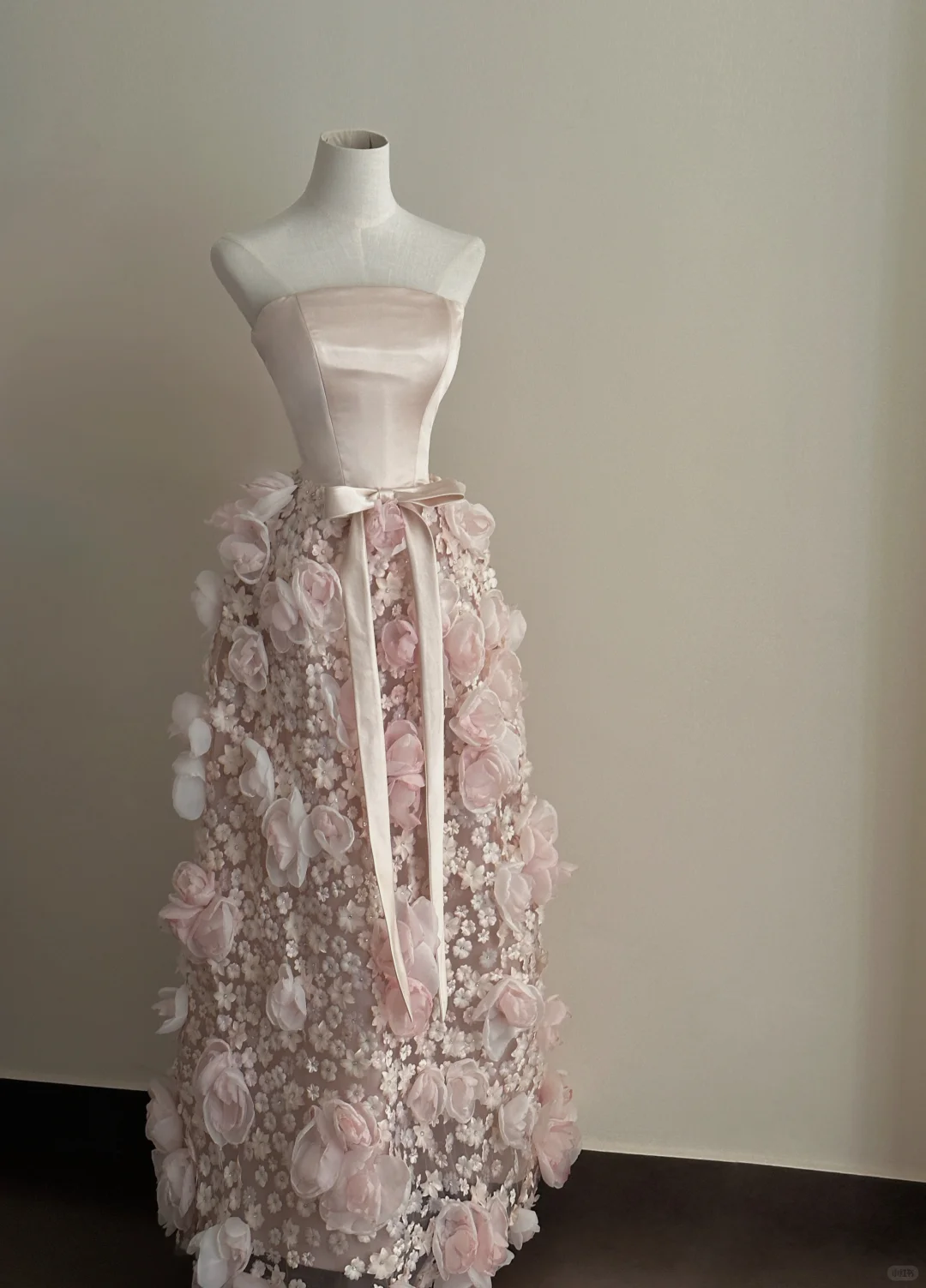 Pink Floral Long Prom Dress Sweet 16 Birthday Dress Evening Dress - FashionDia