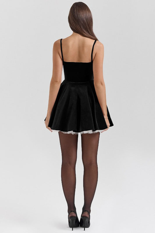 Low-Back V-Neck Party Dress - View 9 | VelvetHem