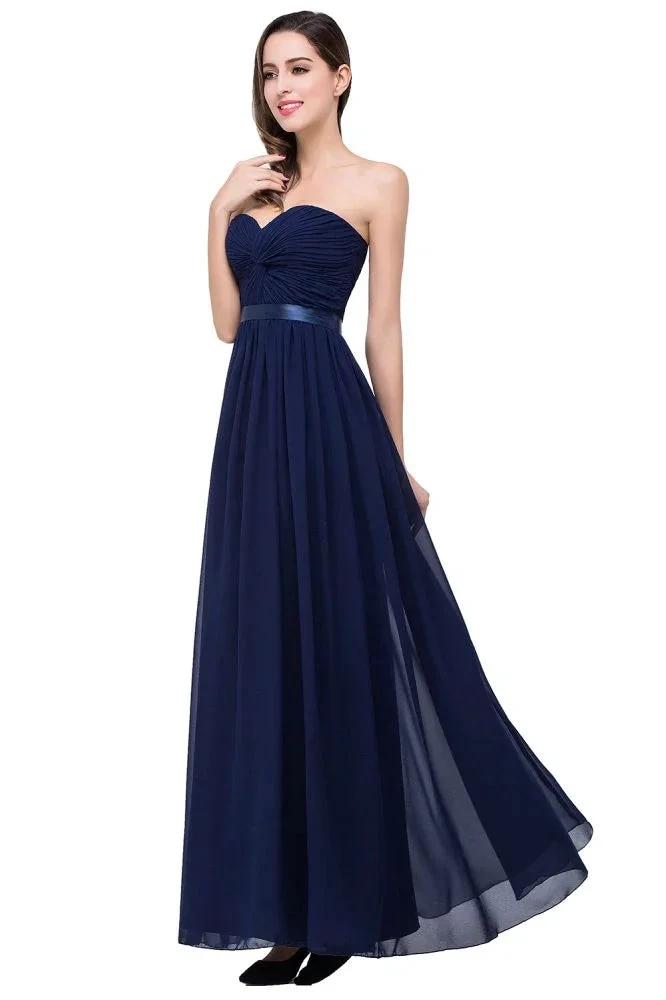 A-line Strapless Chiffon Bridesmaid Dress with Draped by misshow.com