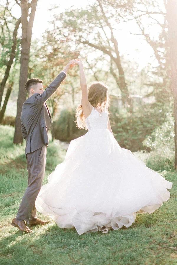 A-line Elegant Forest Wedding Dresses Best Bridal Gowns (ZD16129)