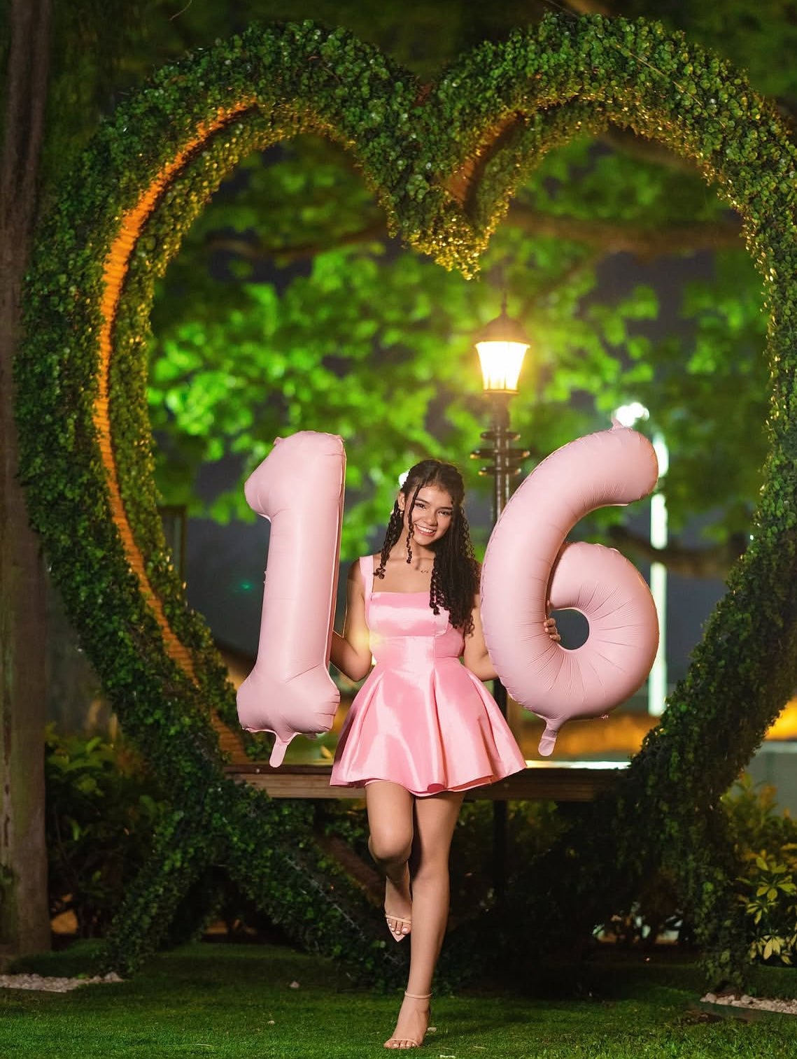 A-Line Pink Satin 16 Birthday Dress Short Homecoming Dress
