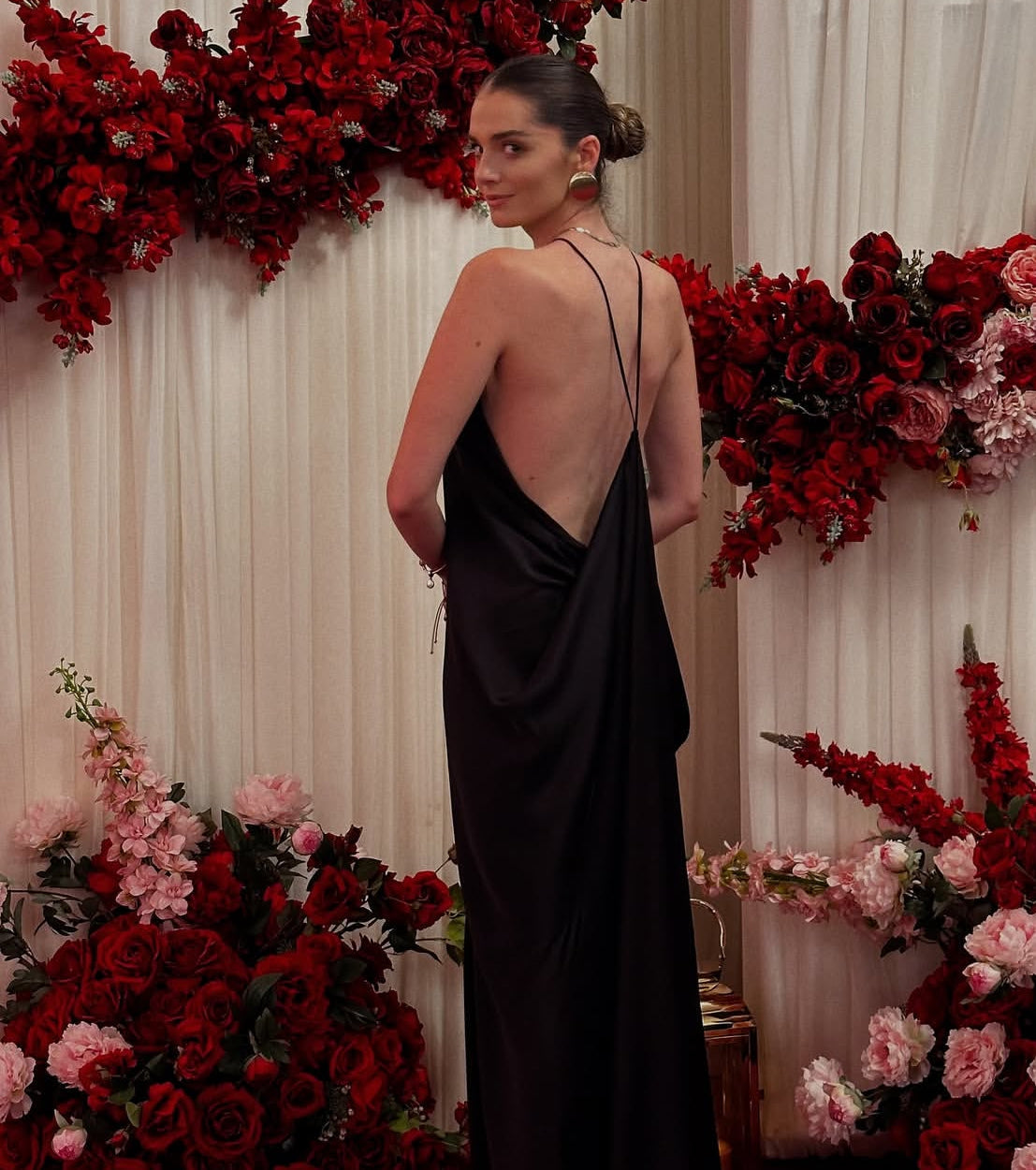Black Sheath Formal Dress Backless Evening Dress