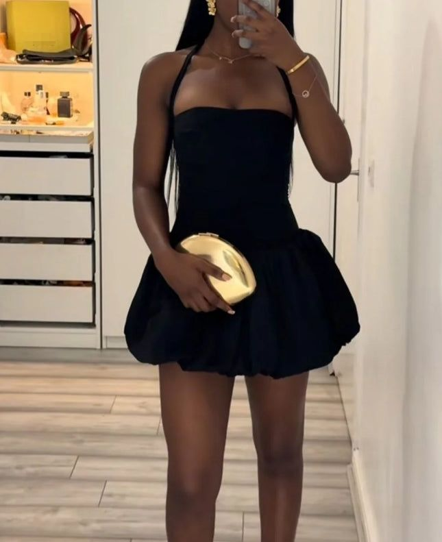 Black A Line Short Party Dress Homecoming Dress Simple Graduation Dress S657