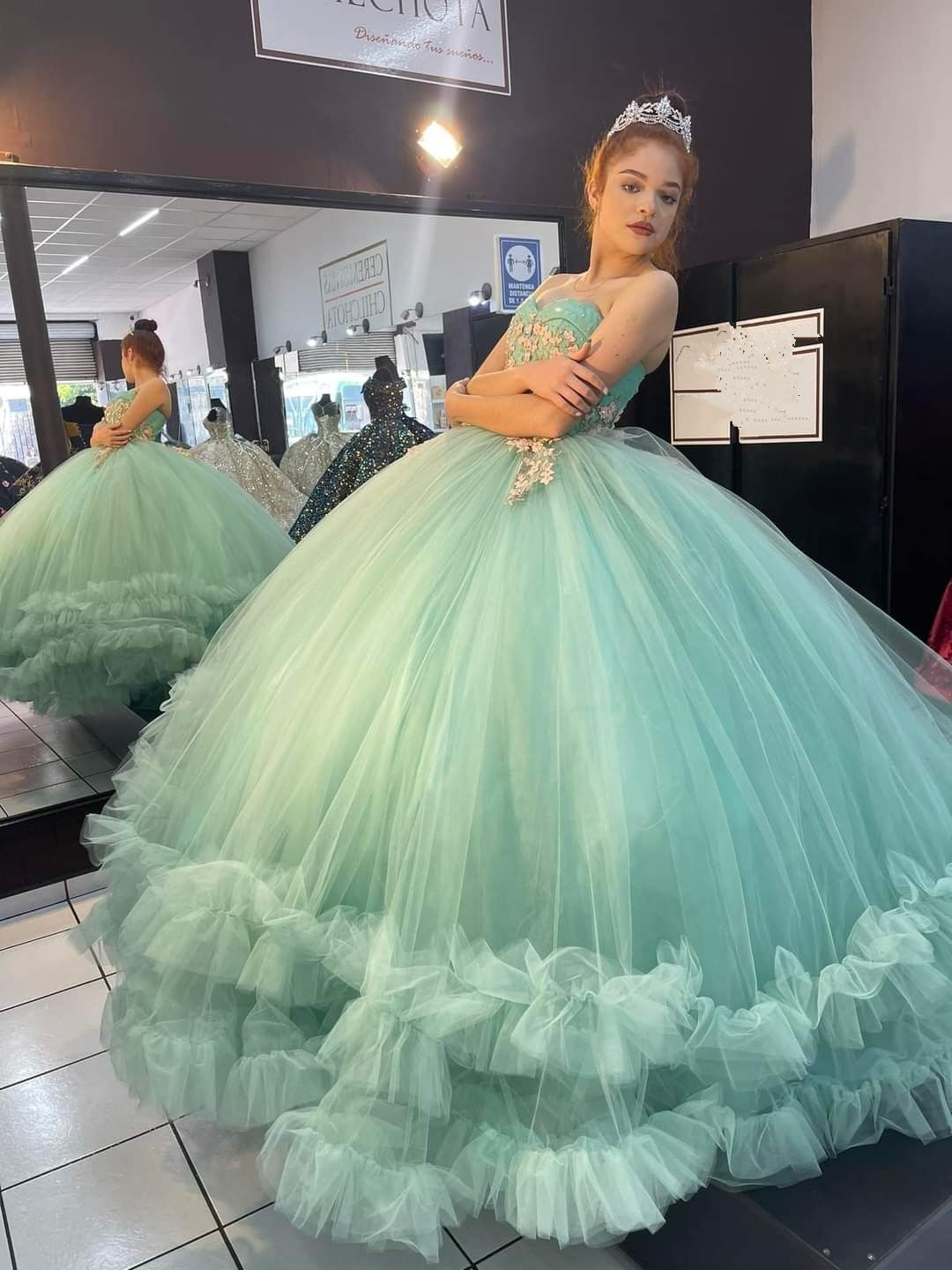 Strapless Tulle Ball Gown,Sweet 16 Dress,Princess Dress ,Y2459 - View 2 | VelvetHem