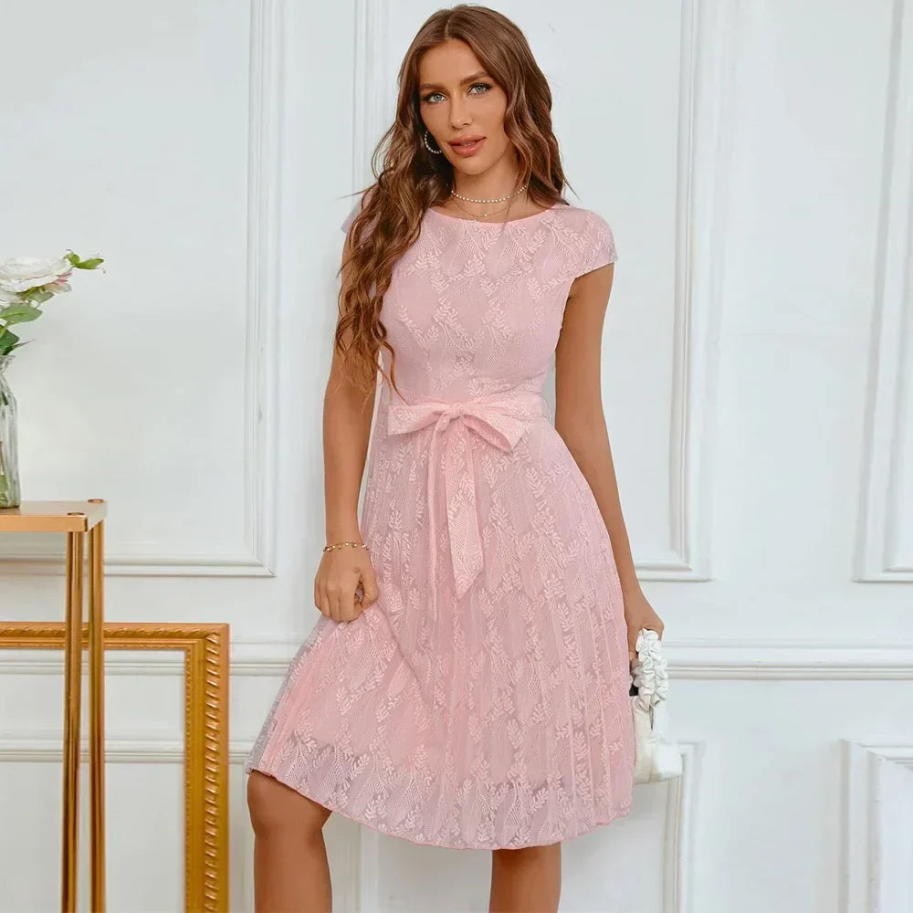 Chloe Minimalist Lace Cocktail Dress Designer Edit
