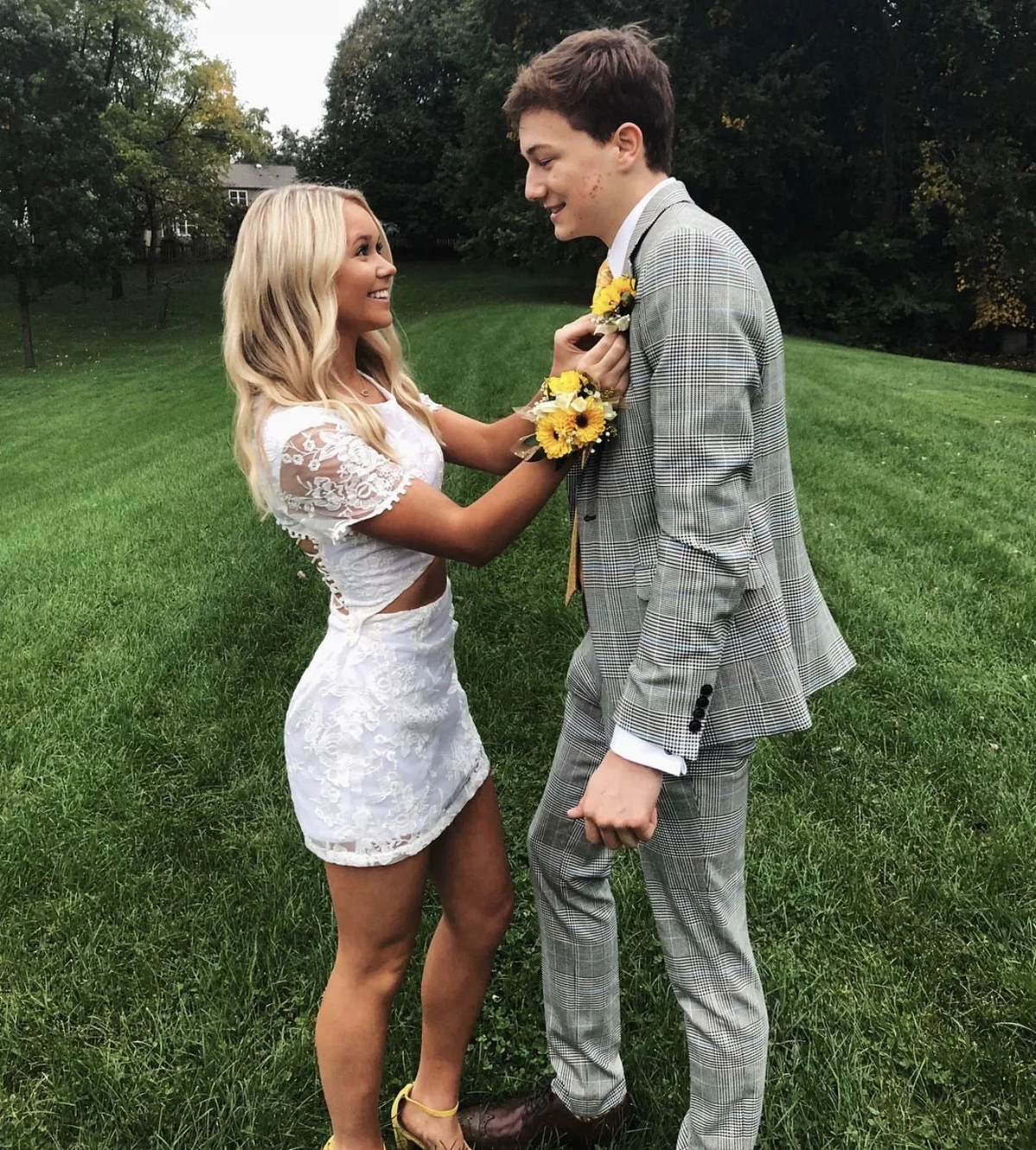 Lovely White Lace Homecoming Dress White Cocktail Dress (ZD12743) - VelvetHem