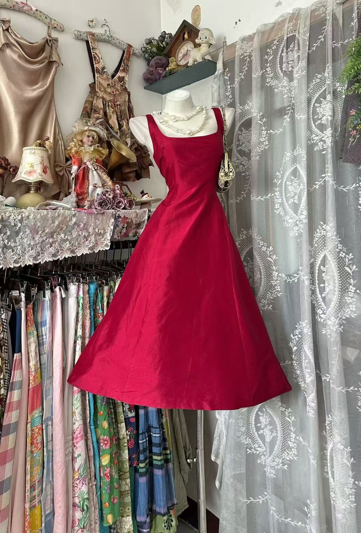 A-Line Burgundy A-Line Short Homecoming Dress