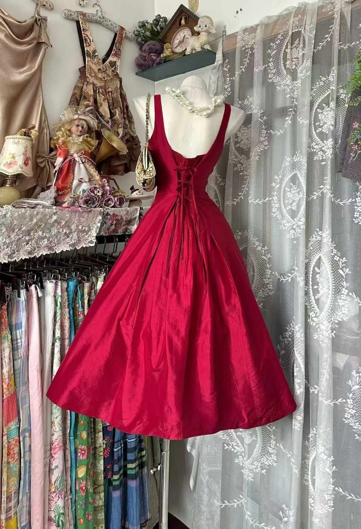 A-Line Burgundy A-Line Short Homecoming Dress
