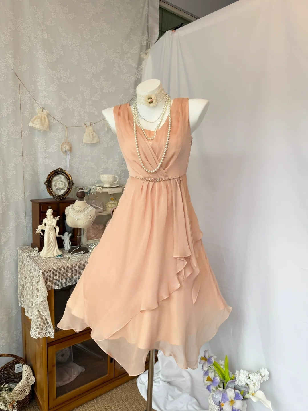 A Line Chiffon Ruffled Short Homecoming Dress J10735