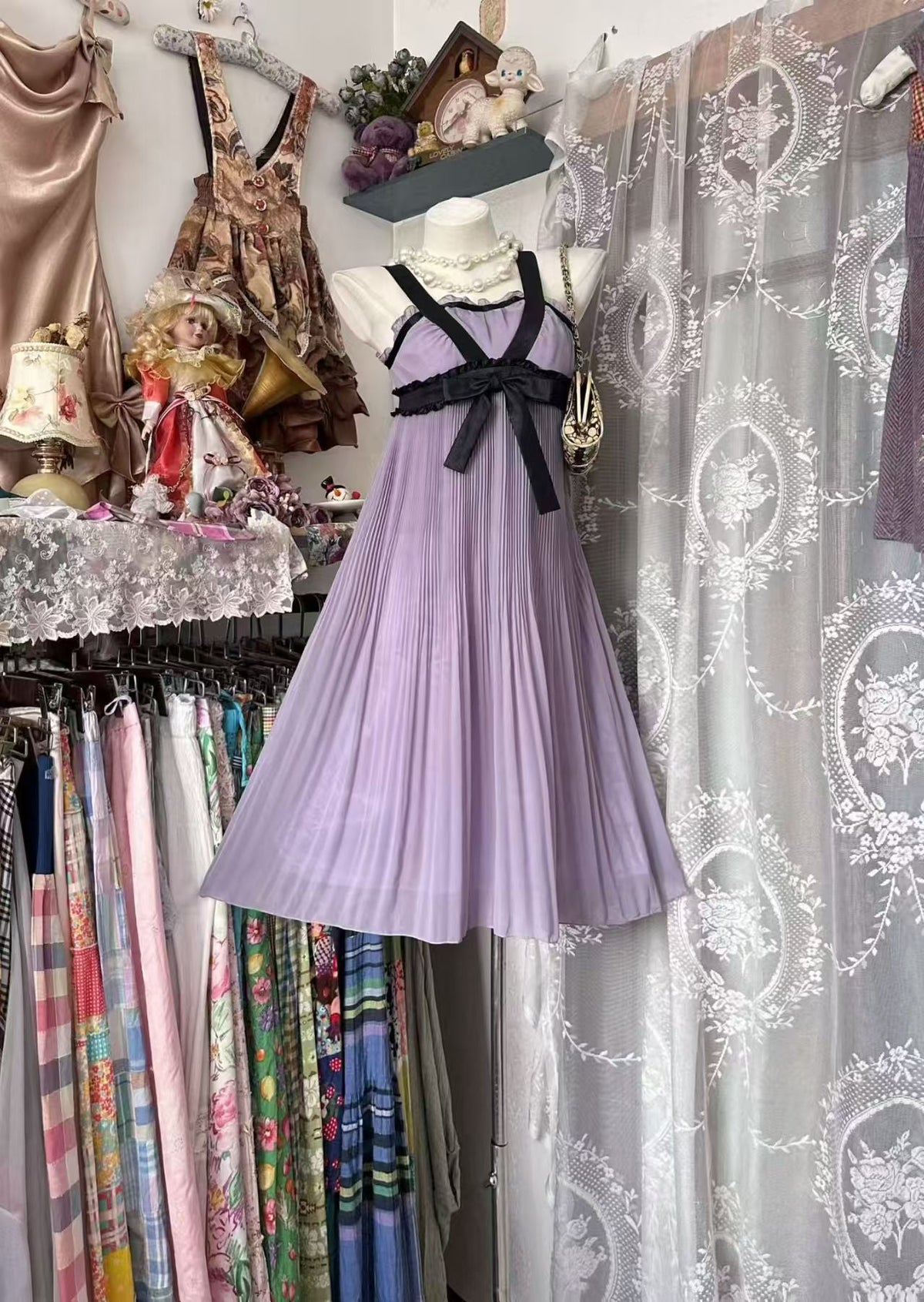 A-Line Lilac Chiffon Homecoming Dress Short Birthday Dress