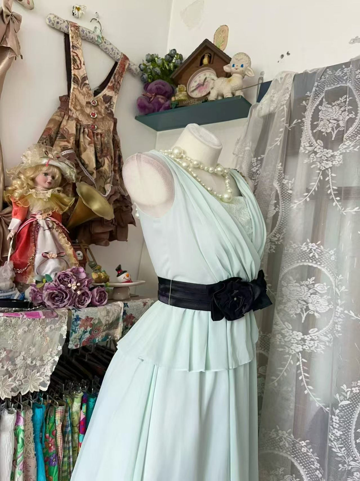 A Line Short Chiffon Homecoming Dress Retro Party Dress J10872