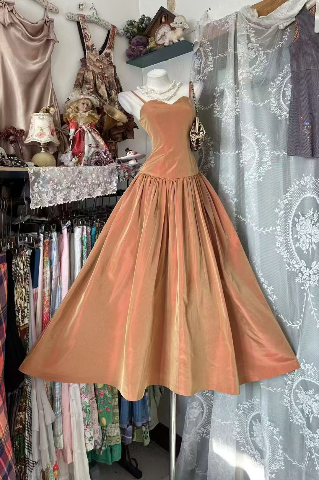 A Line Taffeta Formal Prom Dress Birthday Dress J10520