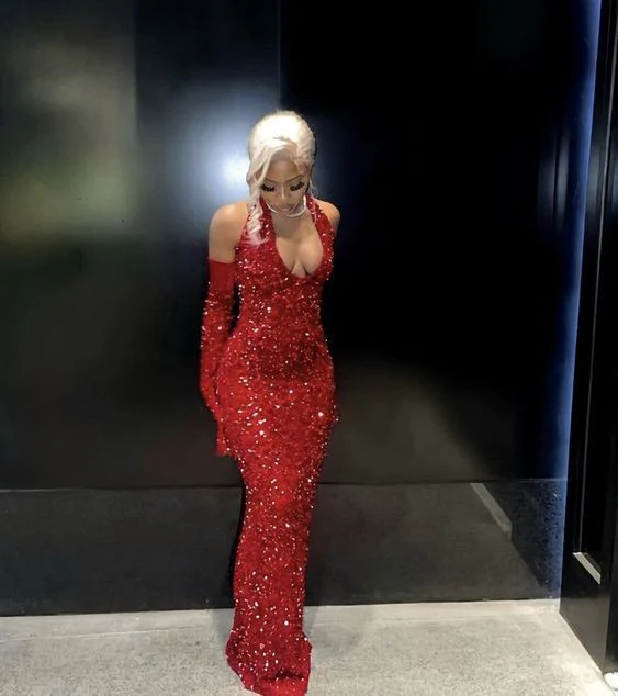 Mermaid Sequins Formal Prom Dress Long Evening Gown - View 4 | FashionDia
