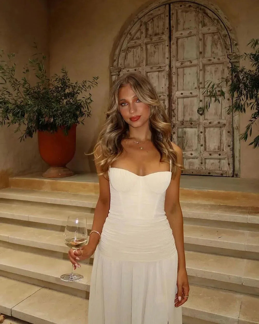 Arabic Sexy Prom Gown Party Gown Spaghetti strap Sweetheart Side Split Dinner Banquet Formal Gown Evening Dress