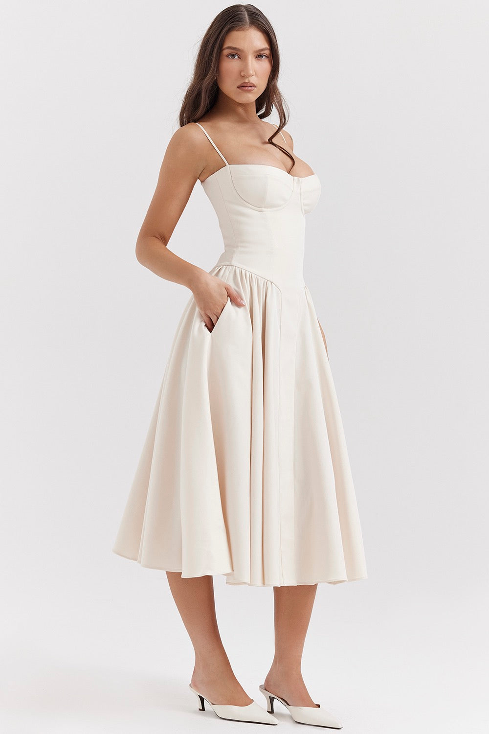 Purple Effortless Corset Dress Elevated Occasion Wear