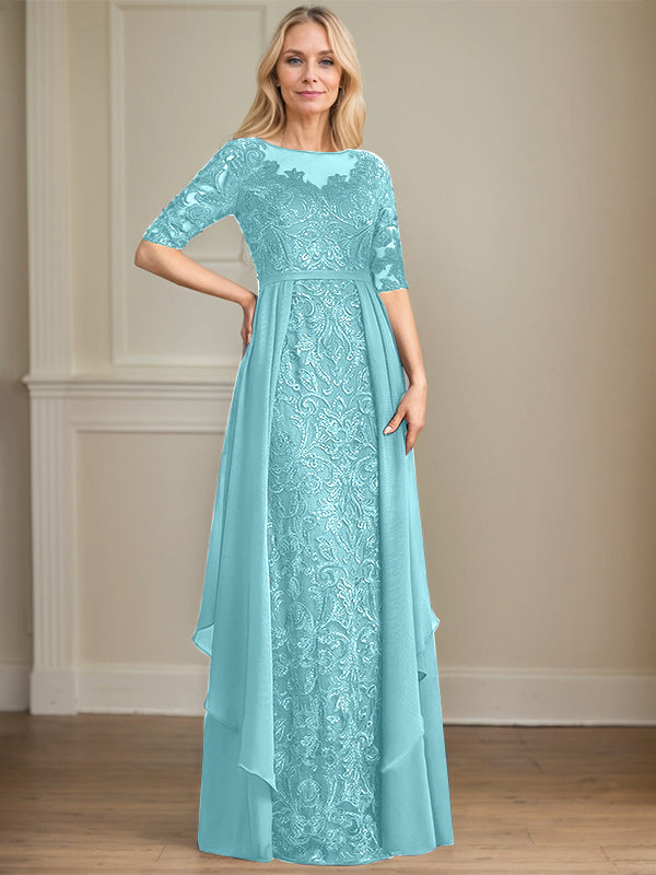 Chiffon Lace Maxi Dress - View 6 | FashionDia