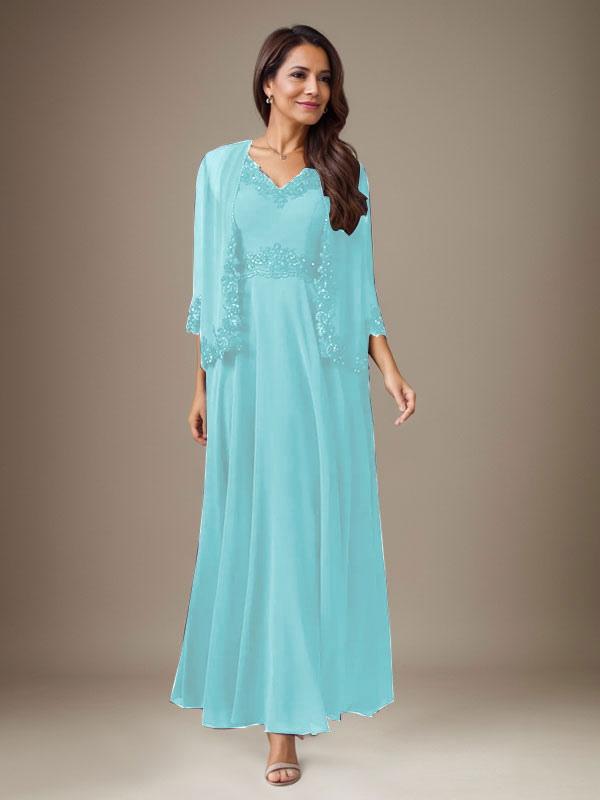 Plum A-Line Sequins Chiffon Dress - View 7 | FashionDia