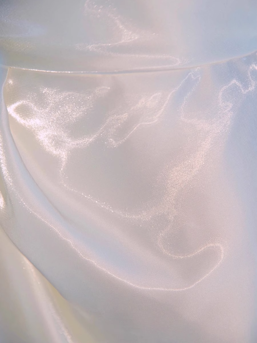 Beautiful High Low Spaghetti Straps Satin White Wedding Dresses B019