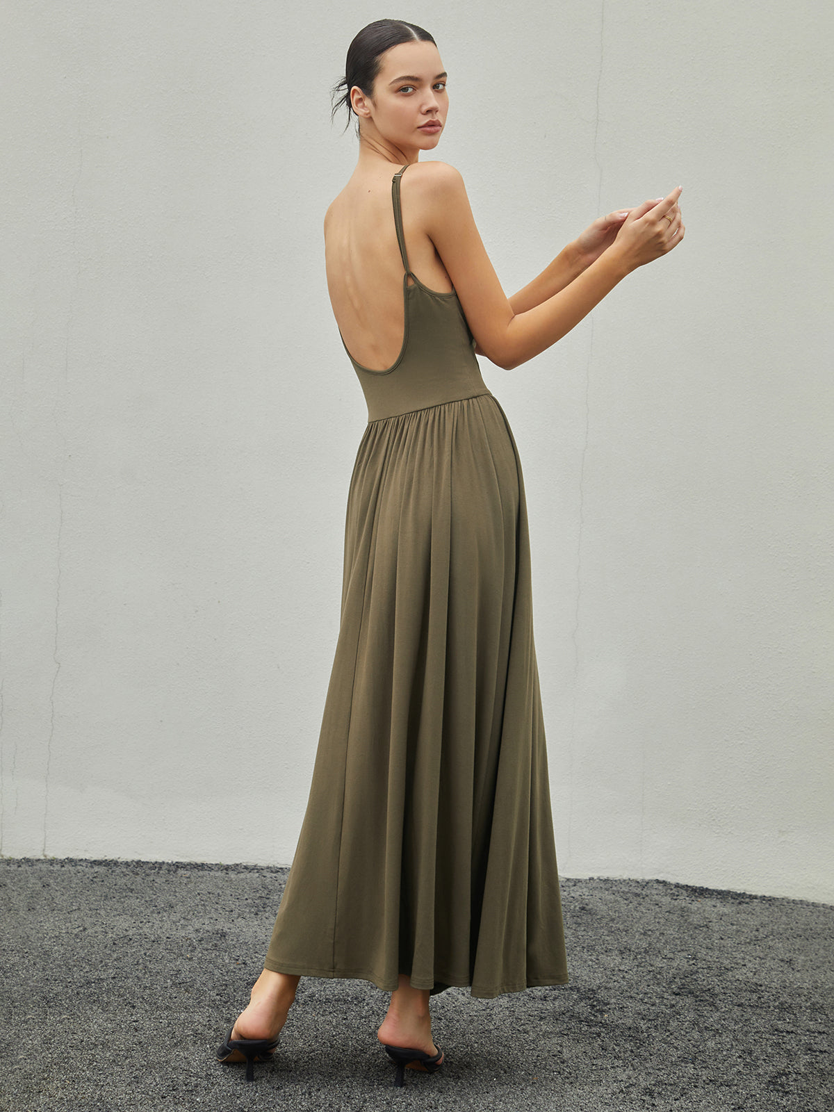 Bustier Corset Open Trendy Back Long Tank Dress