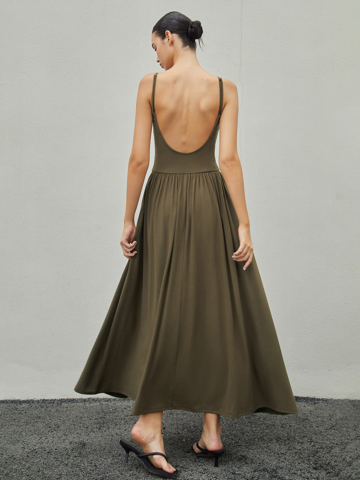 Bustier Corset Open Trendy Back Long Tank Dress