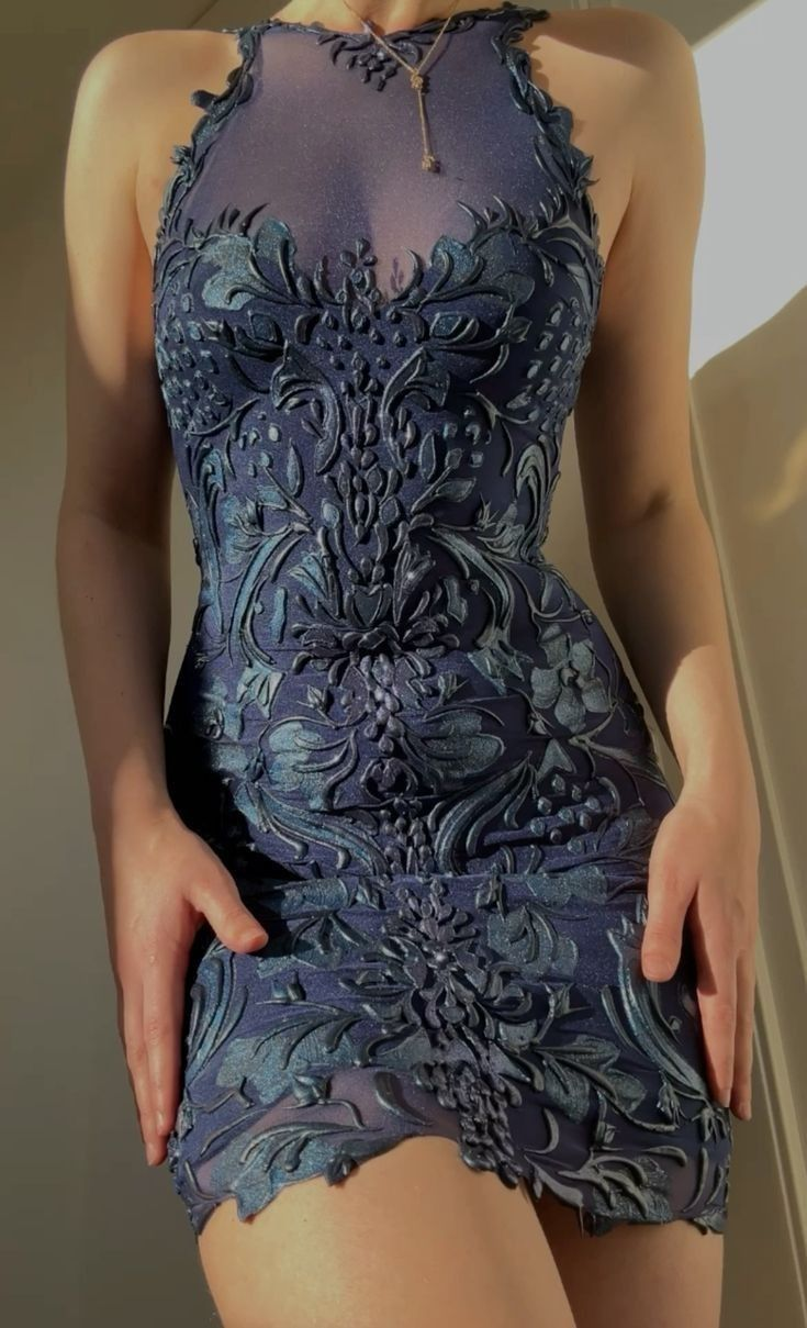 Vintage Halter Navy Blue Lace Sheath Short Prom Dress Homecoming Dress Mini Cocktail Dress