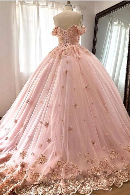Dusty Blue Lace Quinceanera Dresses Ball Gowns Sweet 16 Dress - View 4 | FashionDia