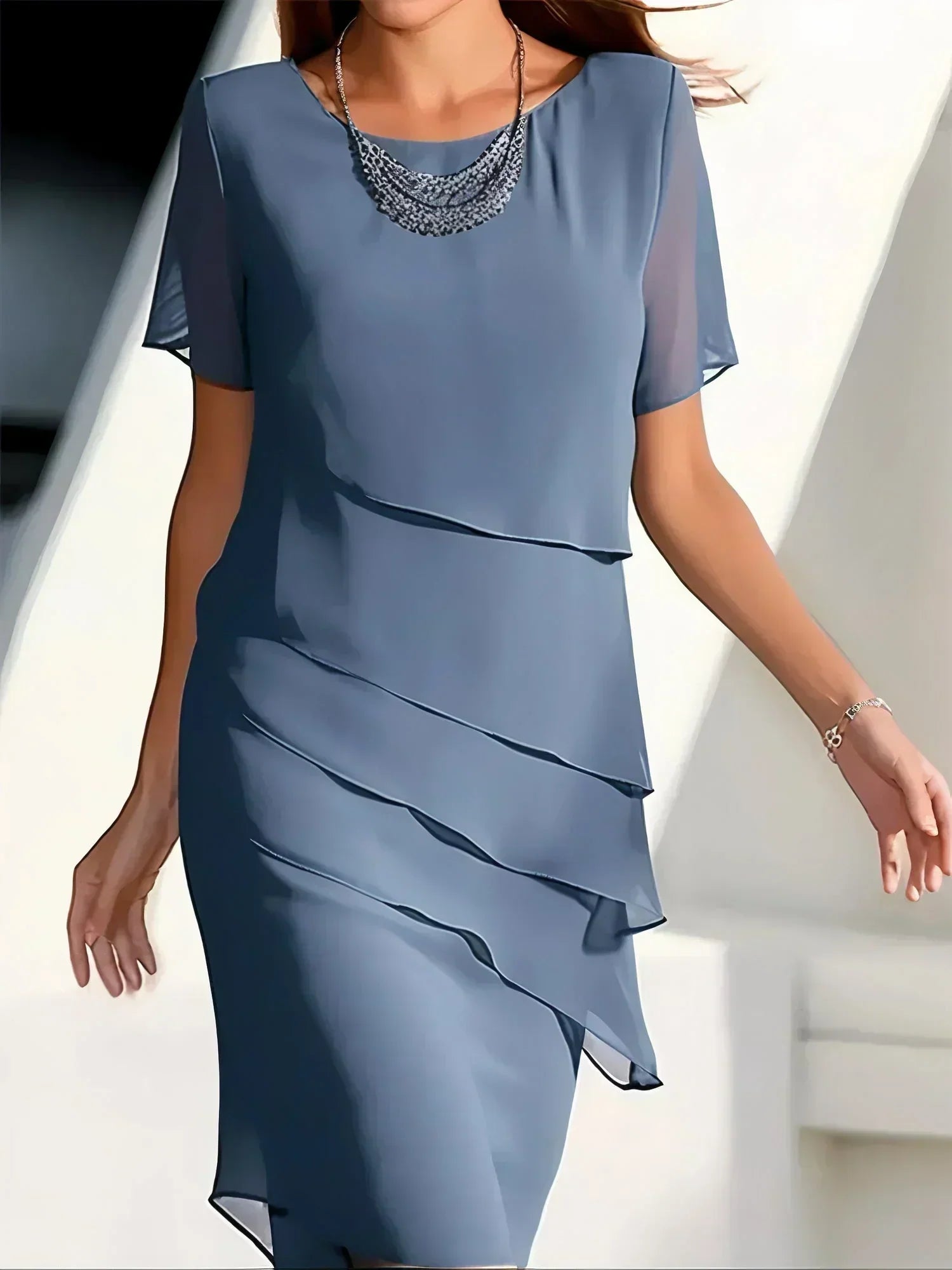 Frieda Statement Slimming Dress Premium Wardrobe Essential