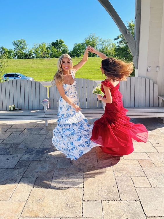 Blue Print Sexy Prom Dress Long Evening Dress Prom Dresses Y7411 - View 5 | VelvetHem
