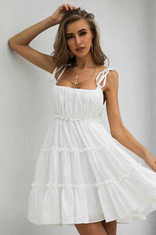 Baby Blue Spaghetti Straps A-Line Party Homecoming Dresses - Fashionpara