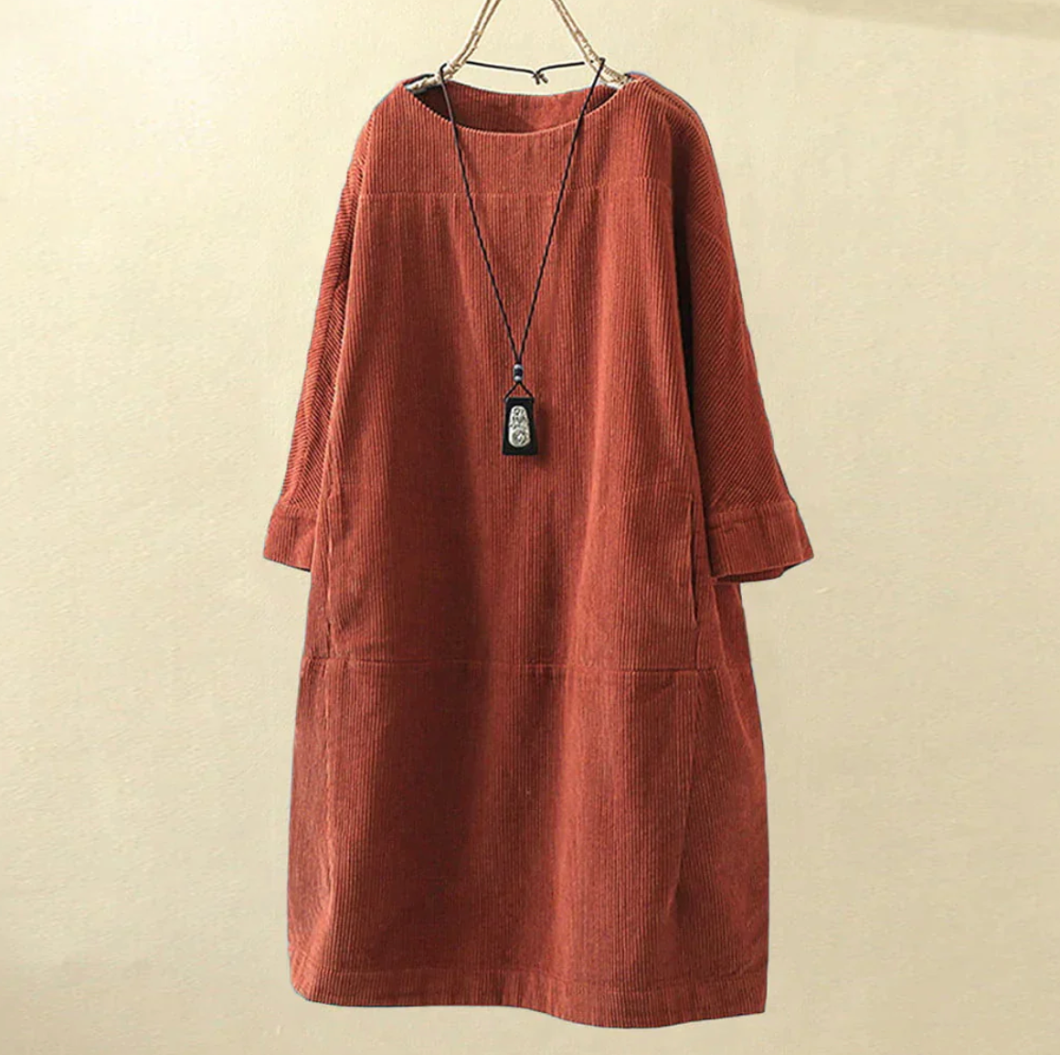 Hilda Chic Super Stylish and High Quality Corduroy Dress Silhouette Collection